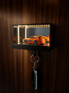 MiniBox garaje LED para llaves con efecto espejo infinito - vista frontal